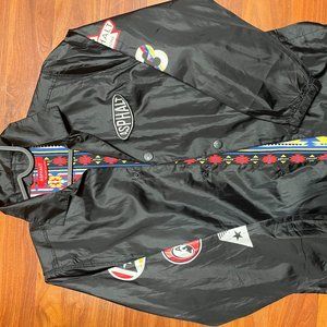 New Black Asphalt Jacket with Patch & Side Designs
